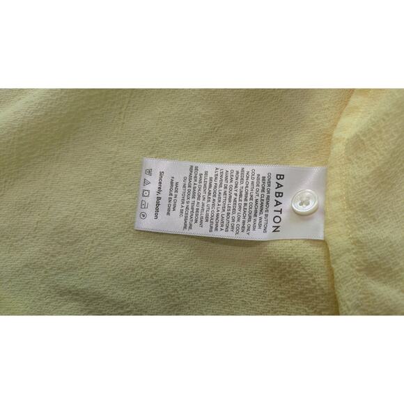 BABATON Aritzia bergen blouse yellow flowy Lemon Meringue XSS Oversized Butter - Picture 4 of 14